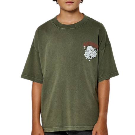 T-shirt garçon mosto Kaki 1 - vertbaudet enfant 