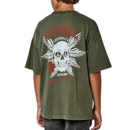 T-shirt garçon mosto Kaki 3 - vertbaudet enfant 