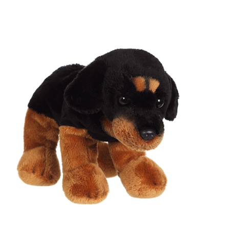 Peluche - peluche floppipup rottweiler - 22 cm Noir 3 - vertbaudet enfant 