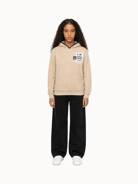 Sweat à capuche en molleton léger graphique Creme 5 - vertbaudet enfant 