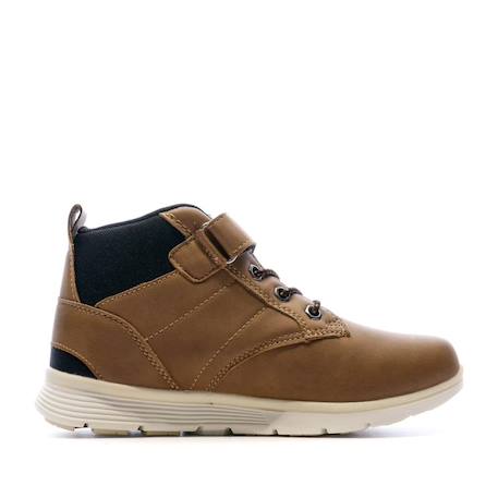 Boots à scratch garçon nelda Camel+Noir 1 - vertbaudet enfant 