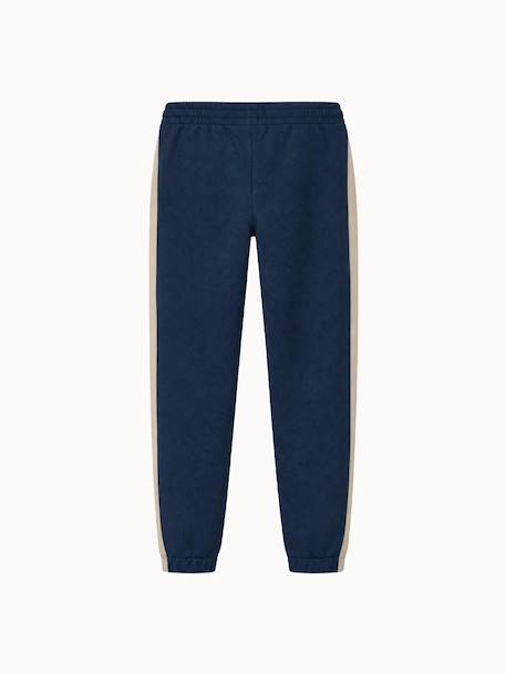 Jogging en molleton léger avec bandes côtés contrastées graphique Blue 3 - vertbaudet enfant 
