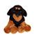 Peluche - peluche floppipup rottweiler - 22 cm Noir 1 - vertbaudet enfant 
