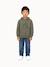 Sweat à capuche essentiel en double face essentiels Kaki 5 - vertbaudet enfant 