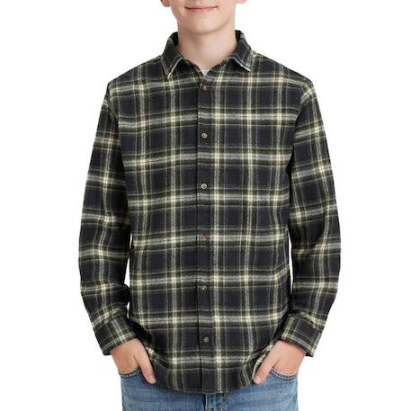 Chemise à carreaux garçon shua Noir 1 - vertbaudet enfant 