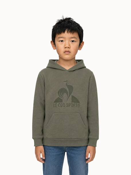 Sweat à capuche essentiel en double face essentiels Kaki 1 - vertbaudet enfant 