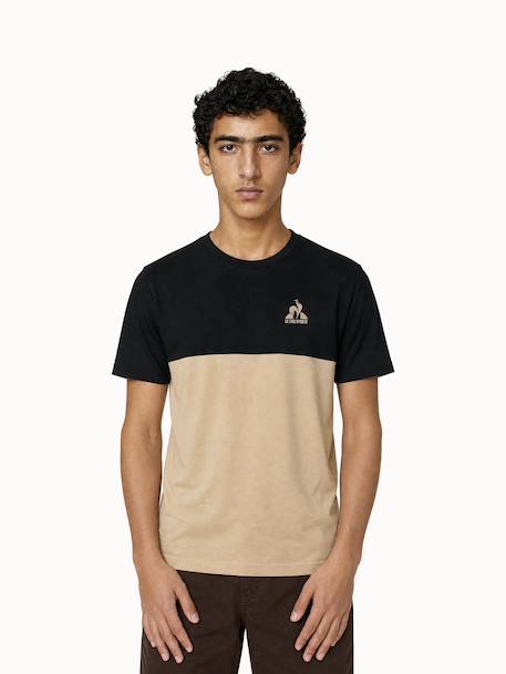 T-shirt en jersey de coton colorblock Black 1 - vertbaudet enfant 
