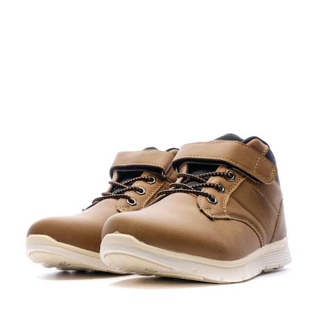 Boots à scratch garçon nelda Camel+Noir 6 - vertbaudet enfant 