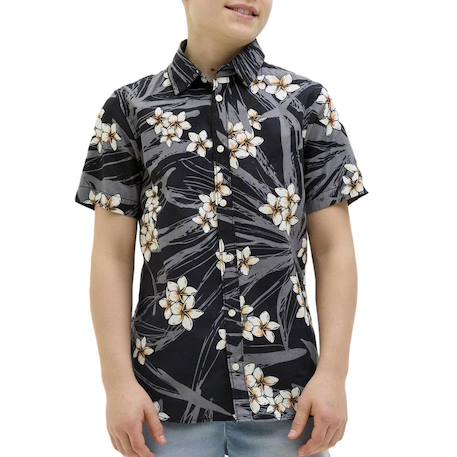 Chemise à motifs garçon hawaii Noir 1 - vertbaudet enfant 