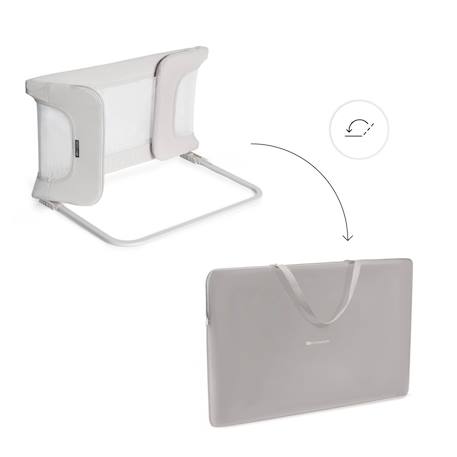 Barrière de Lit GUARD & DREAM Pliable avec Hauteur Réglable, Filet Aéré et Sac de Transport Inclus Beige 2 - vertbaudet enfant 