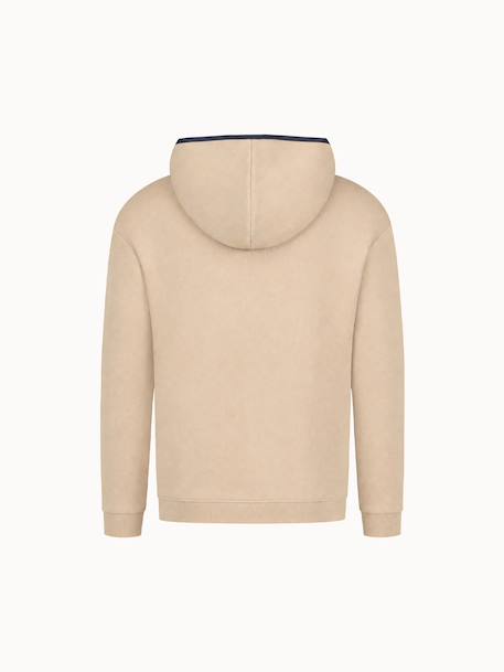 Sweat à capuche en molleton léger graphique Creme 3 - vertbaudet enfant 