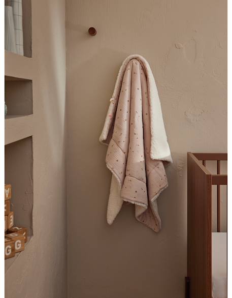 Couverture en mousseline et sherpa Rose 2 - vertbaudet enfant 
