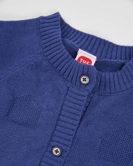 Gilet en tricot pour bébé avec boutons sur le devant Bleu 3 - vertbaudet enfant 