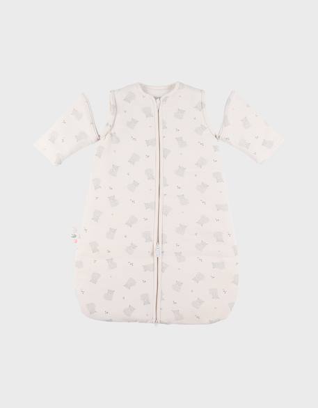 Gigoteuse manches amovibles gaze de coton bio Blanc+Ecru 8 - vertbaudet enfant 