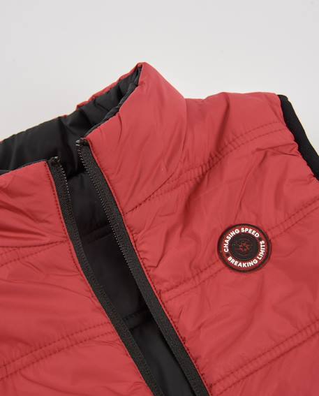 Veste sans manche garçon matelassé avec fermeture éclair et réversible Noir 5 - vertbaudet enfant 