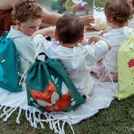 Sac à cordon enfant imperméable pour école piscine et sport Beige+Bleu+Orange+Rose+Vert+Vert menthe+Vert paon 37 - vertbaudet enfant 