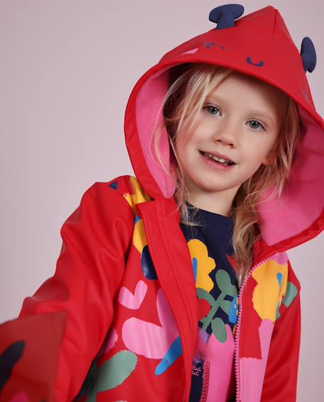 Ciré à capuche fille motif coccinelle Rouge 1 - vertbaudet enfant 