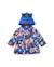 Ciré fille à imprimé floral avec capuche fantaisie Bleu 1 - vertbaudet enfant 