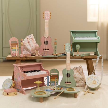 Guitare en bois safari friends Rose, bois+Vert,bois 12 - vertbaudet enfant 