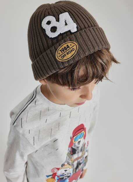 Bonnet garçon avec écussons Bleu 1 - vertbaudet enfant 