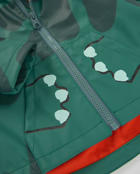 Ciré imperméable motif rhinocéros avec capuche doublée Vert 6 - vertbaudet enfant 