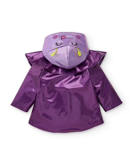 Ciré à capuche fille motif papillon Violet 3 - vertbaudet enfant 