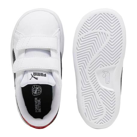 Baskets basses à scratch Puma blanc noir aqua rouge 4 - vertbaudet enfant 