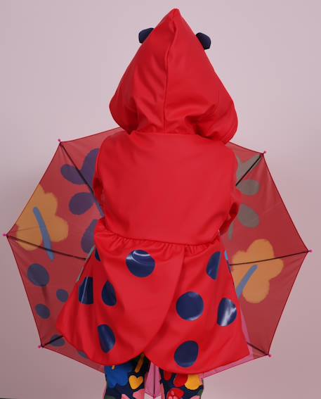 Ciré à capuche fille motif coccinelle Rouge 2 - vertbaudet enfant 