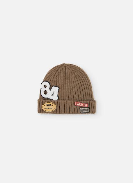 Bonnet garçon avec écussons Bleu 2 - vertbaudet enfant 