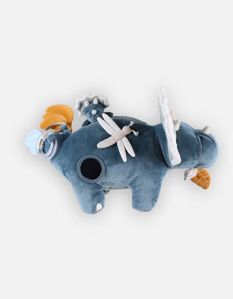 Peluche d'activités ops en veloudoux et mousseline de coton bio Bleu 4 - vertbaudet enfant 