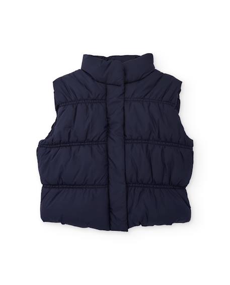 Veste sans manche garçon matelassé avec col montant Bleu 1 - vertbaudet enfant 