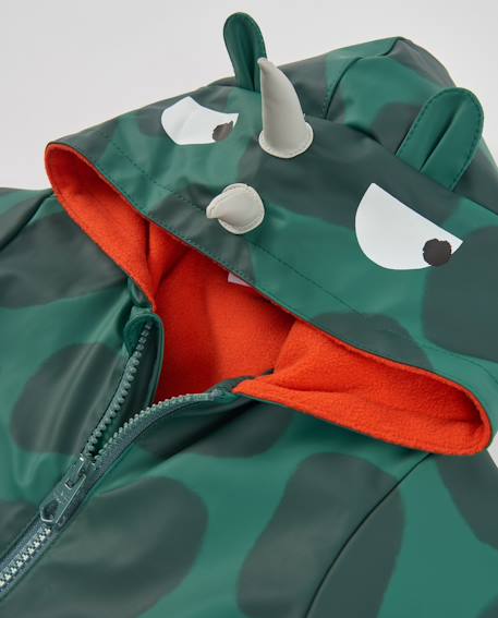 Ciré imperméable motif rhinocéros avec capuche doublée Vert 5 - vertbaudet enfant 