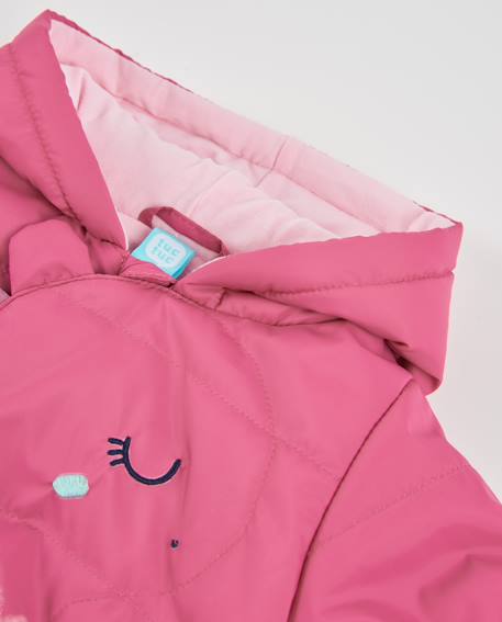 Manteau en molleton pour bébé avec capuche Rose 3 - vertbaudet enfant 
