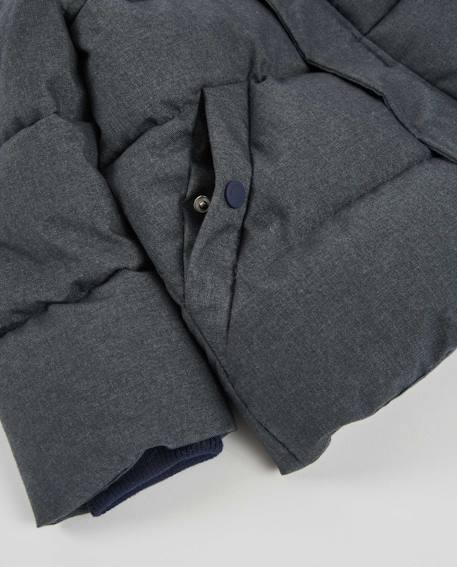 Manteau d'enfant matelassé avec capuche amovible et doublure chaude Gris 5 - vertbaudet enfant 