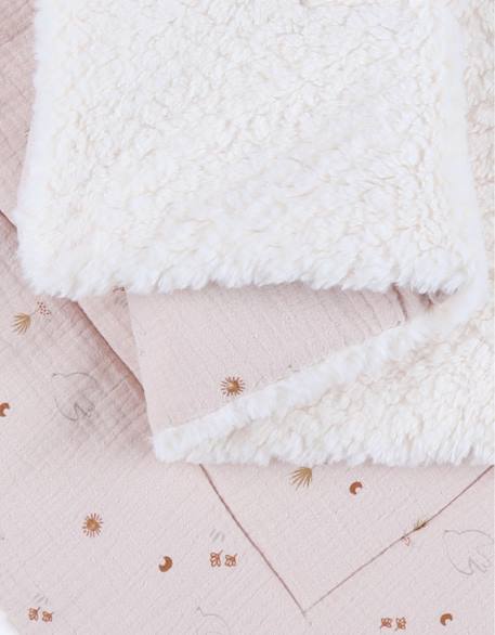 Couverture en mousseline et sherpa Rose 5 - vertbaudet enfant 