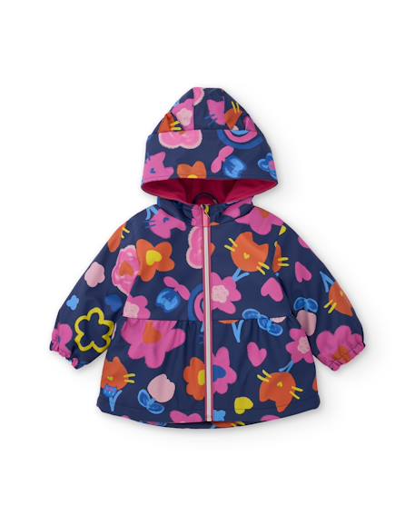 Ciré fille à imprimé floral et fermeture zippée Bleu 2 - vertbaudet enfant 
