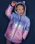 Manteau fille holographique avec capuche à oreilles Bleu 1 - vertbaudet enfant 