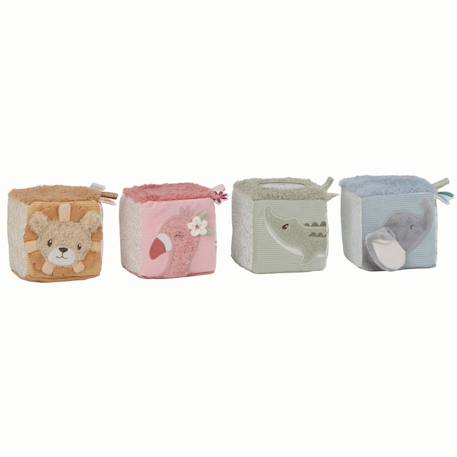 Lot de 4 cubes doux Forest friends+Safari friends 5 - vertbaudet enfant 