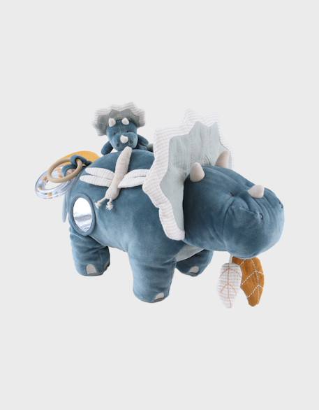 Peluche d'activités ops en veloudoux et mousseline de coton bio Bleu 2 - vertbaudet enfant 