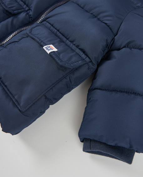 Manteau matelassé pour garçon avec capuche Bleu 4 - vertbaudet enfant 
