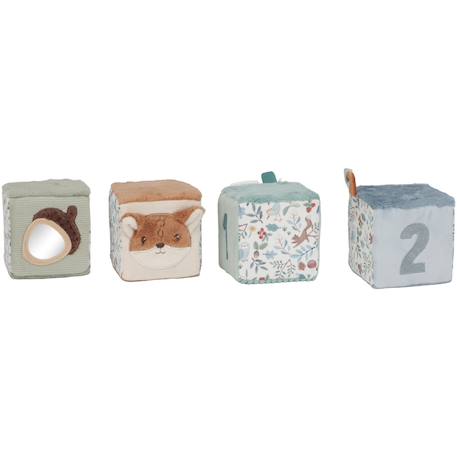 Lot de 4 cubes doux Forest friends+Safari friends 4 - vertbaudet enfant 