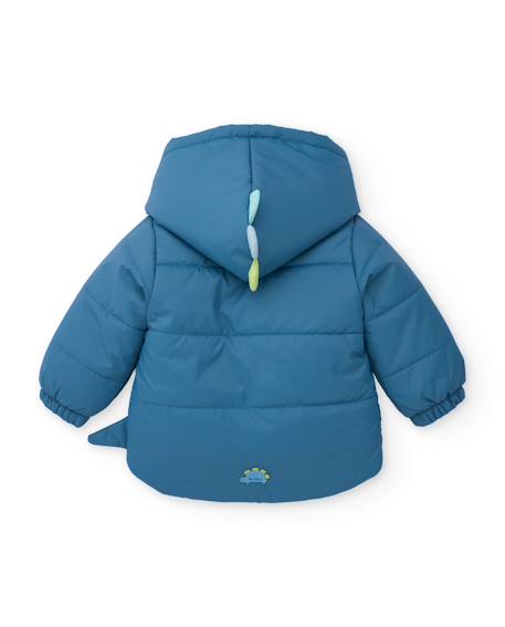 Manteau en molleton pour bébé avec capuche Bleu 2 - vertbaudet enfant 