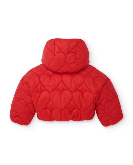 Doudoune fille à capuche matelassée et isolation thermique Rouge 4 - vertbaudet enfant 