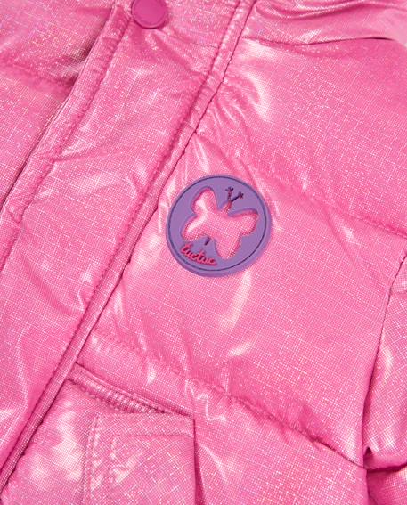 Doudoune fille matelassée à capuche et poches latérales Rose 4 - vertbaudet enfant 