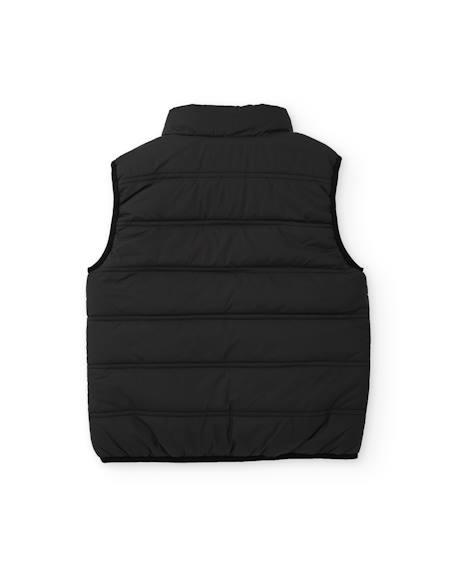 Veste sans manche garçon matelassé avec fermeture éclair et réversible Noir 3 - vertbaudet enfant 