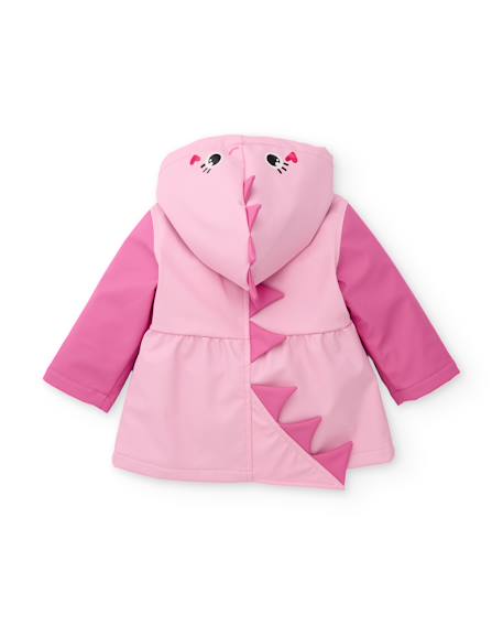 Ciré fille à capuche avec détails dinosaure Rose 3 - vertbaudet enfant 