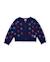 Gilet fille en tricot à imprimé floral et boutons Bleu 1 - vertbaudet enfant 