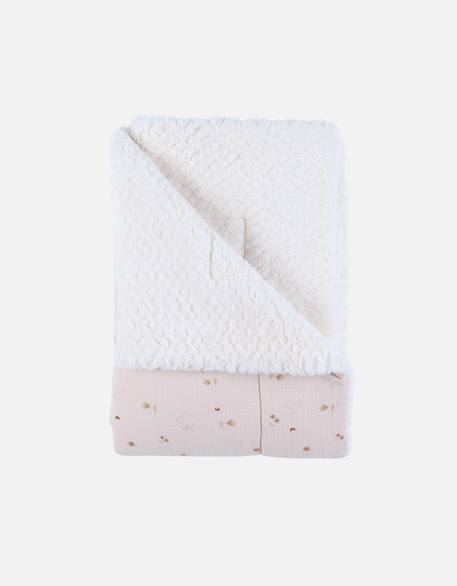 Couverture en mousseline et sherpa Rose 4 - vertbaudet enfant 