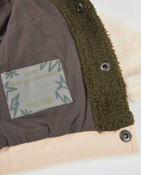 Veste en laine pour garçon avec patchs décoratifs Vert 4 - vertbaudet enfant 