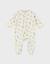 Pyjama bébé en velours imprimé - plumes de lune Beige 1 - vertbaudet enfant 